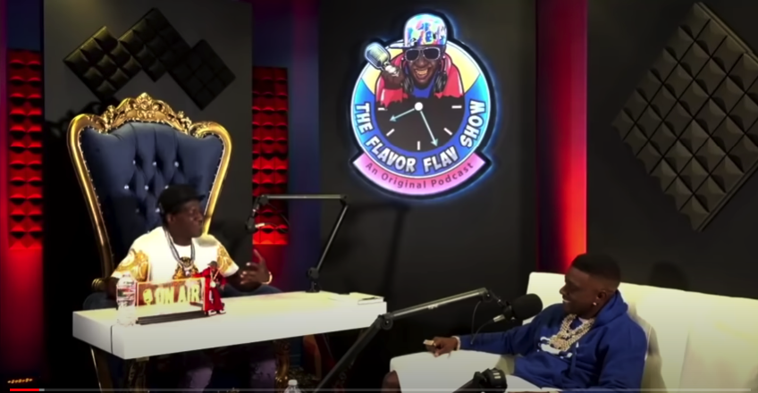 BOOSIE MEETS FLAVOR FLAV on Flavor Flav's platform getting interviewed 